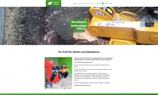 Website Obstbaum & Garten